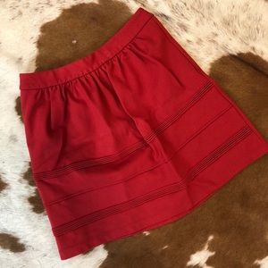 Red J. Crew Mini Skirt - Size 00 (can fit 0-2)